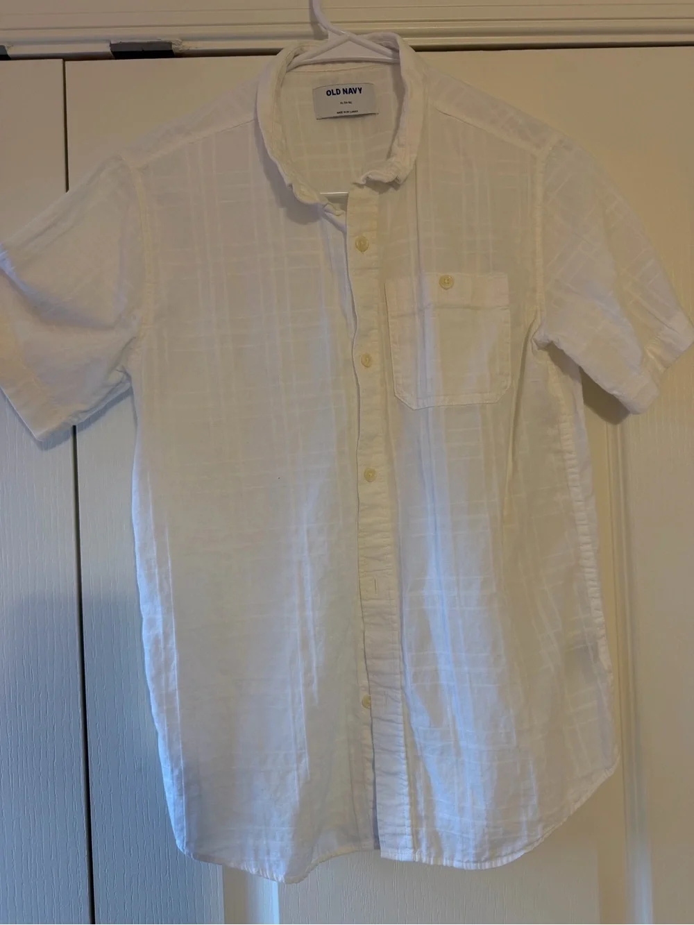 Boys White Button Down Shirt